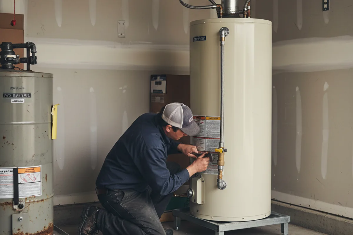 Water heater and shutoff valve replacement in Cincinnatus