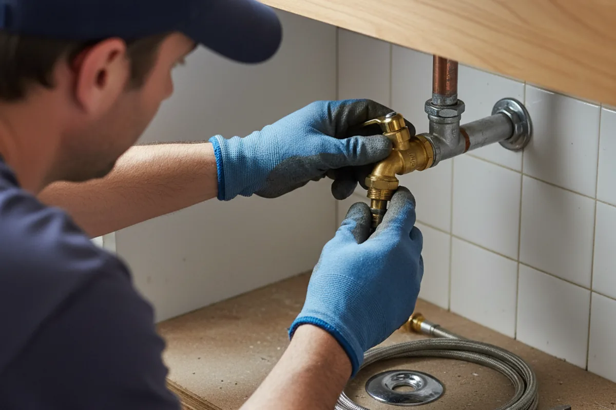 Shutoff valve and fitting work during Emergency Plumbing in Cincinnatus